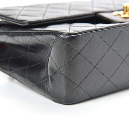 Chanel Lambskin Quilted Medium Double Flap Black 10 of 17