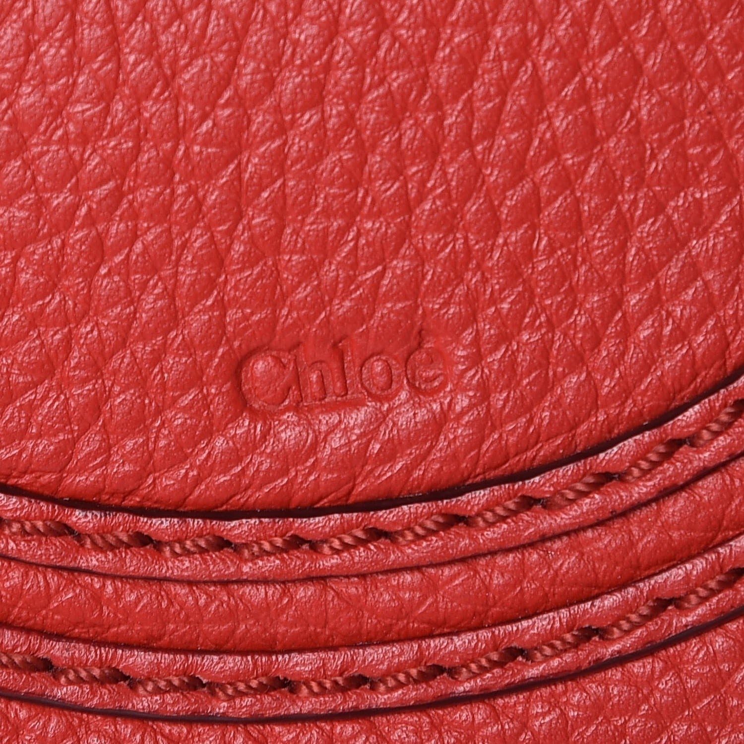 Chloe Calfskin Mini Marcie Round Crossbody Bag Red 6 of 12