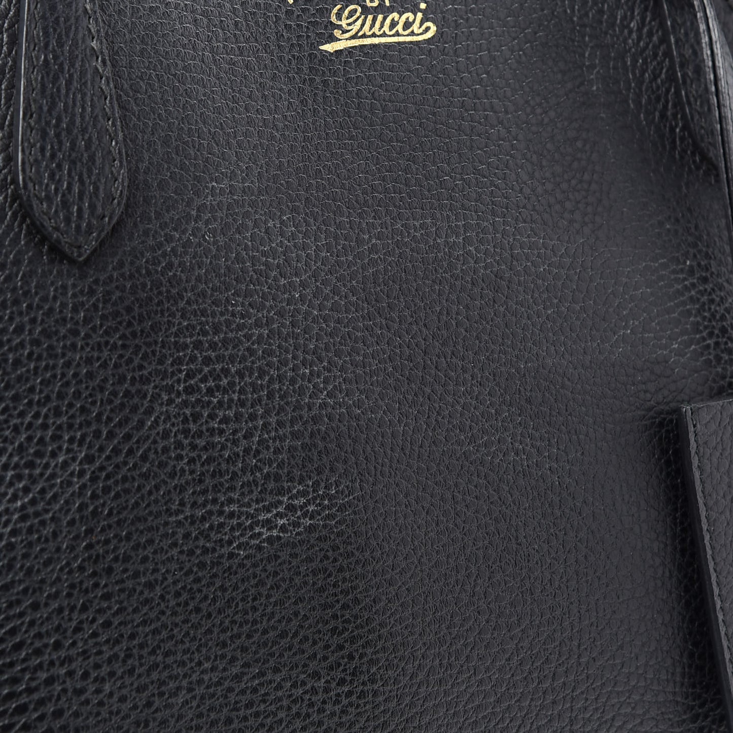 Pebbled Calfskin Medium Swing Tote Black