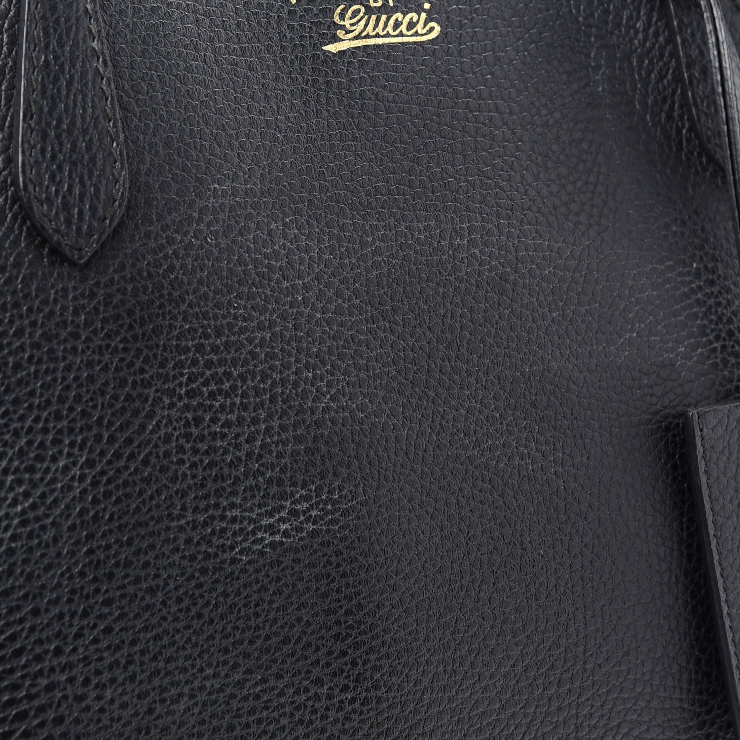 Gucci Pebbled Calfskin Medium Swing Tote Black 11 of 14