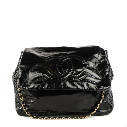 Chanel Vinyl Rock and Chain Large Flap Black 1 of 7