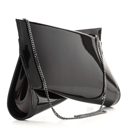 Christian Louboutin Metallic Patent Psychic Small Loubi Twist Zip Chain Clutch Bag Studio Black 3 of 10