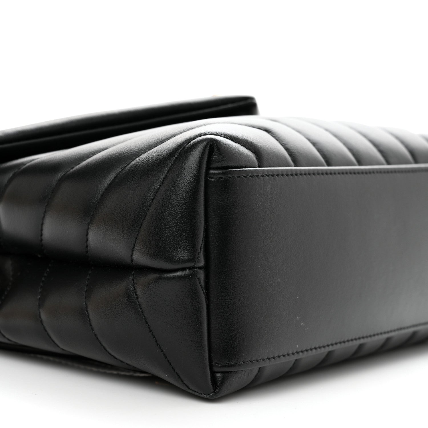 Saint Laurent Calfskin Y Quilted Monogram Small Loulou Chain Satchel Black 8 of 10