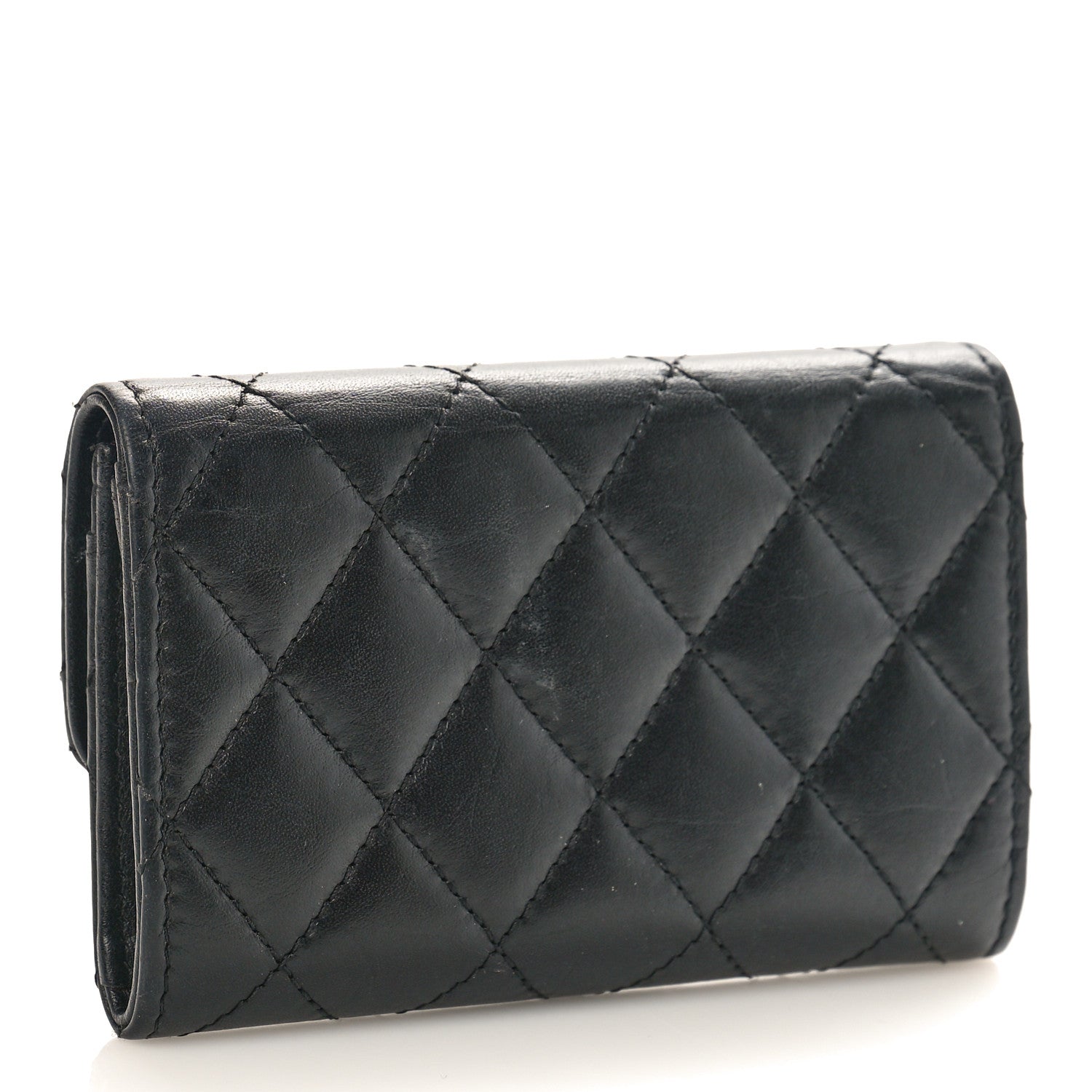 Chanel Aged Calfskin Quilted Reissue Flap Card Holder Black 3 of 11