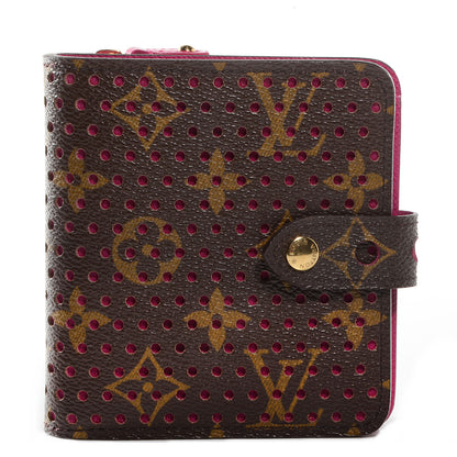 Louis Vuitton Monogram Perforated Compact Zipped Wallet Fuchsia 1 of 7