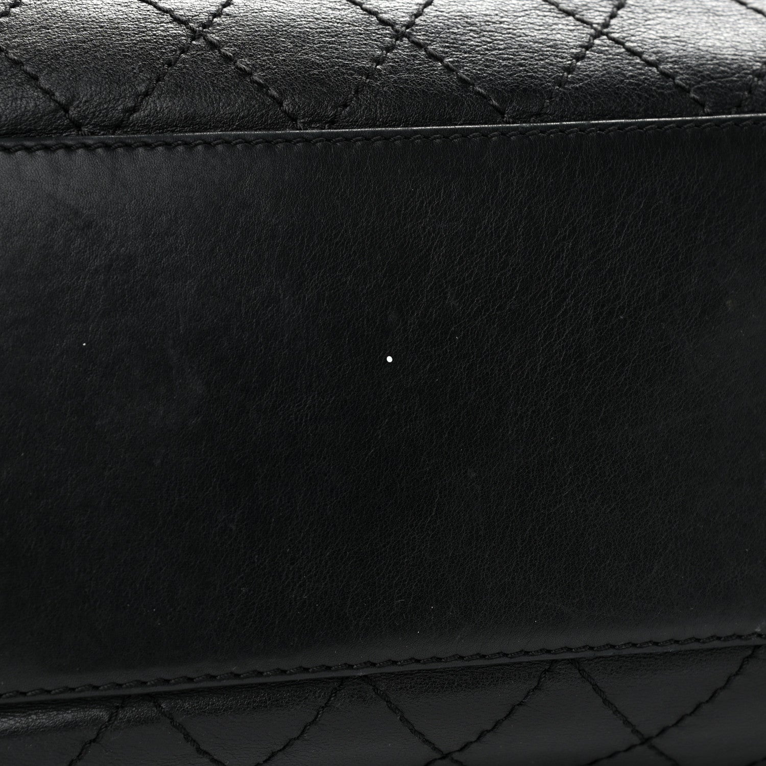 Chanel Calfskin Stitched Large Bowling Bag Black 13 of 14