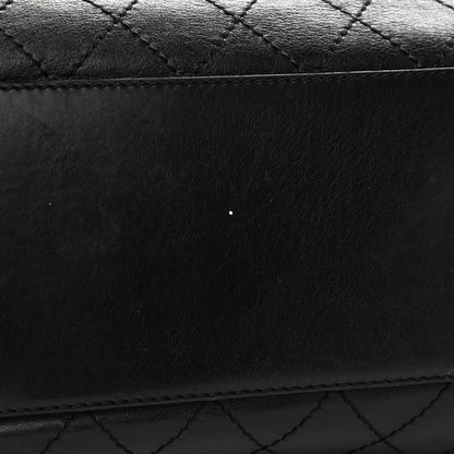 Chanel Calfskin Stitched Large Bowling Bag Black 13 of 14