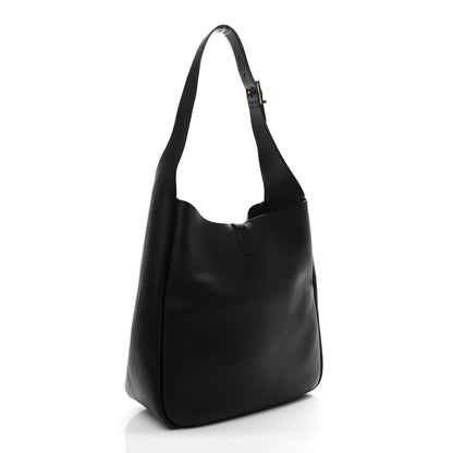 Saint Laurent Smooth Calfskin Large Le 5 A 7 Soft Hobo Black 3 of 10