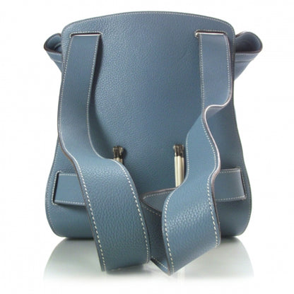 Hermes Clemence Sherpa Backpack Blue Jean 4 of 10