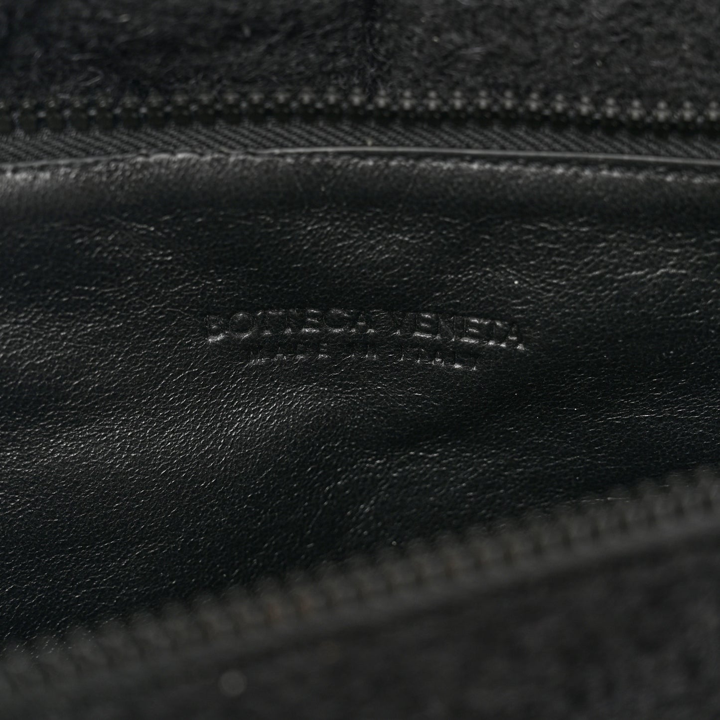 Calfskin Padded Maxi Intrecciato Document Case Black