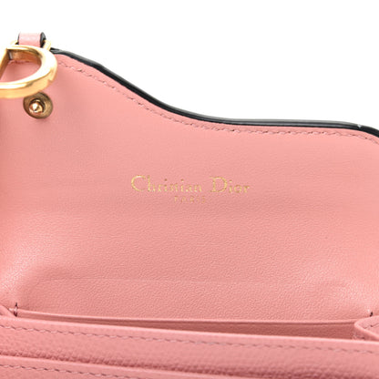 Christian Dior Grained Calfskin Saddle Card Holder Pink 6 of 8