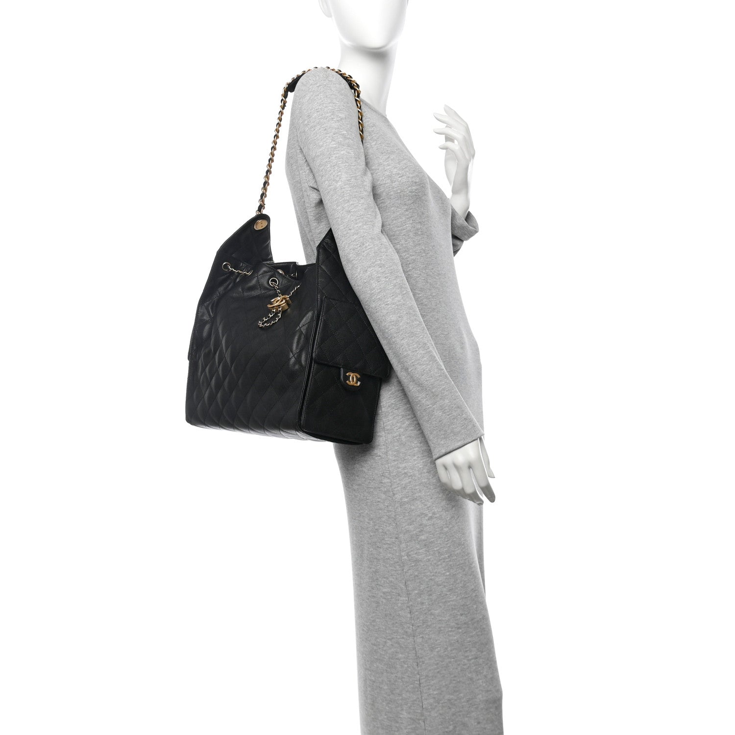 Chanel Caviar Quilted Medium Chanel 25 Handbag Black 2 of 11