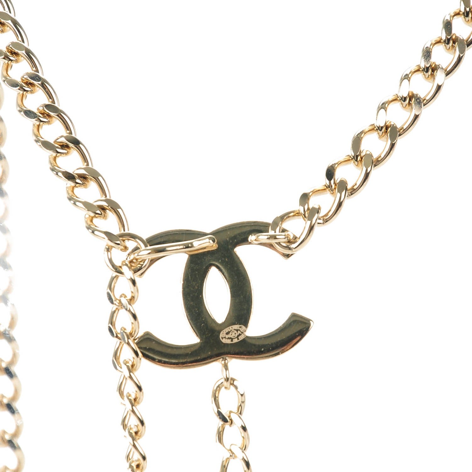 Chanel Enamel CC Chain Belt Pink Gold 3 of 6
