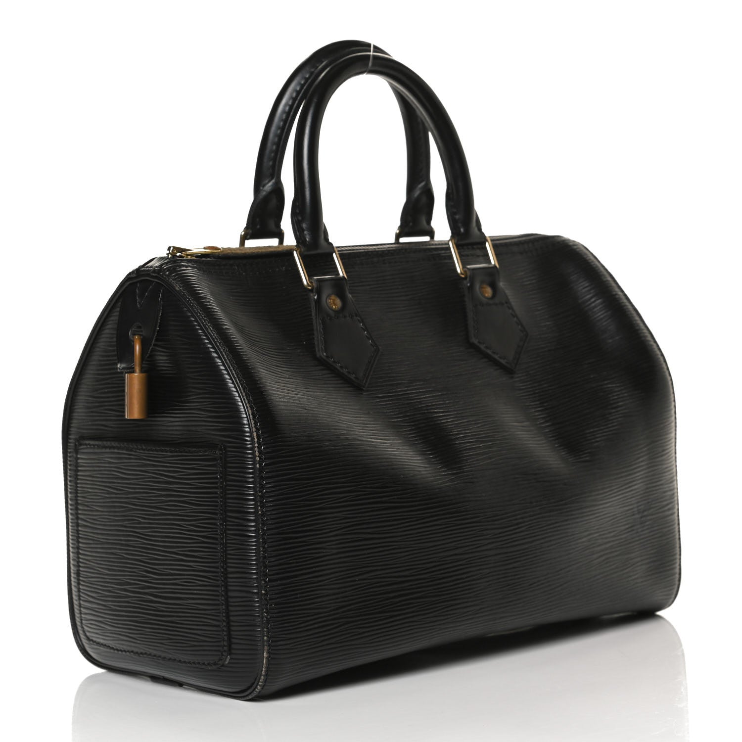 Louis Vuitton Epi Speedy 25 Black 3 of 16