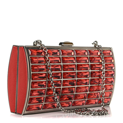 Judith Leiber Swarovski Crystal Minaudiere Clutch Pink 2 of 6