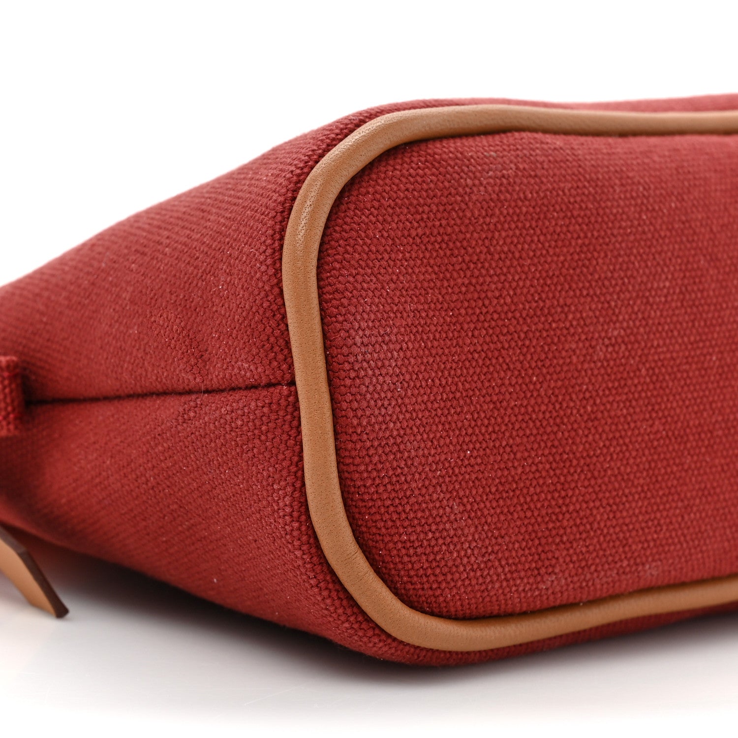Hermes Cotton Canvas Mini Bolide Travel Cosmetic Pouch Feu Tomette 8 of 12
