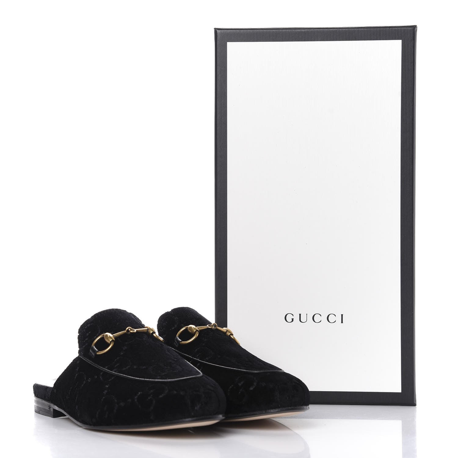 Gucci Velvet GG Monogram Womens Princetown Slippers 36 Black 11 of 11