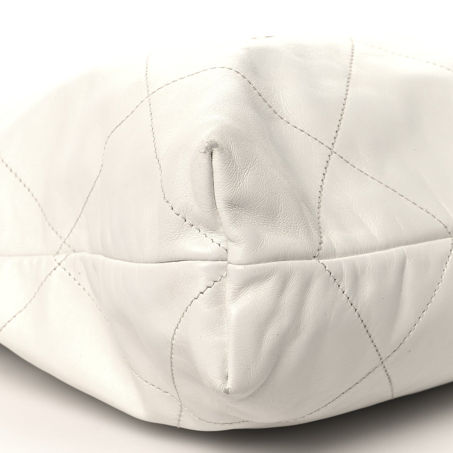 Chanel Shiny Calfskin Quilted Chanel 22 White 10 of 12