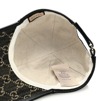 Gucci Denim Calfskin GG Monogram Oscar Baseball Hat S Black Ivory 6 of 7