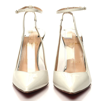 Christian Louboutin Patent PVC Optichoc 100 Pumps 37.5 White Light Gold 2 of 7