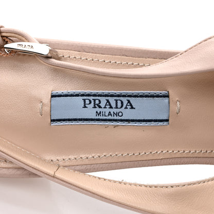 Prada Nappa Pointed Toe Slingback 55mm Pumps 40 Cipria 8 of 8
