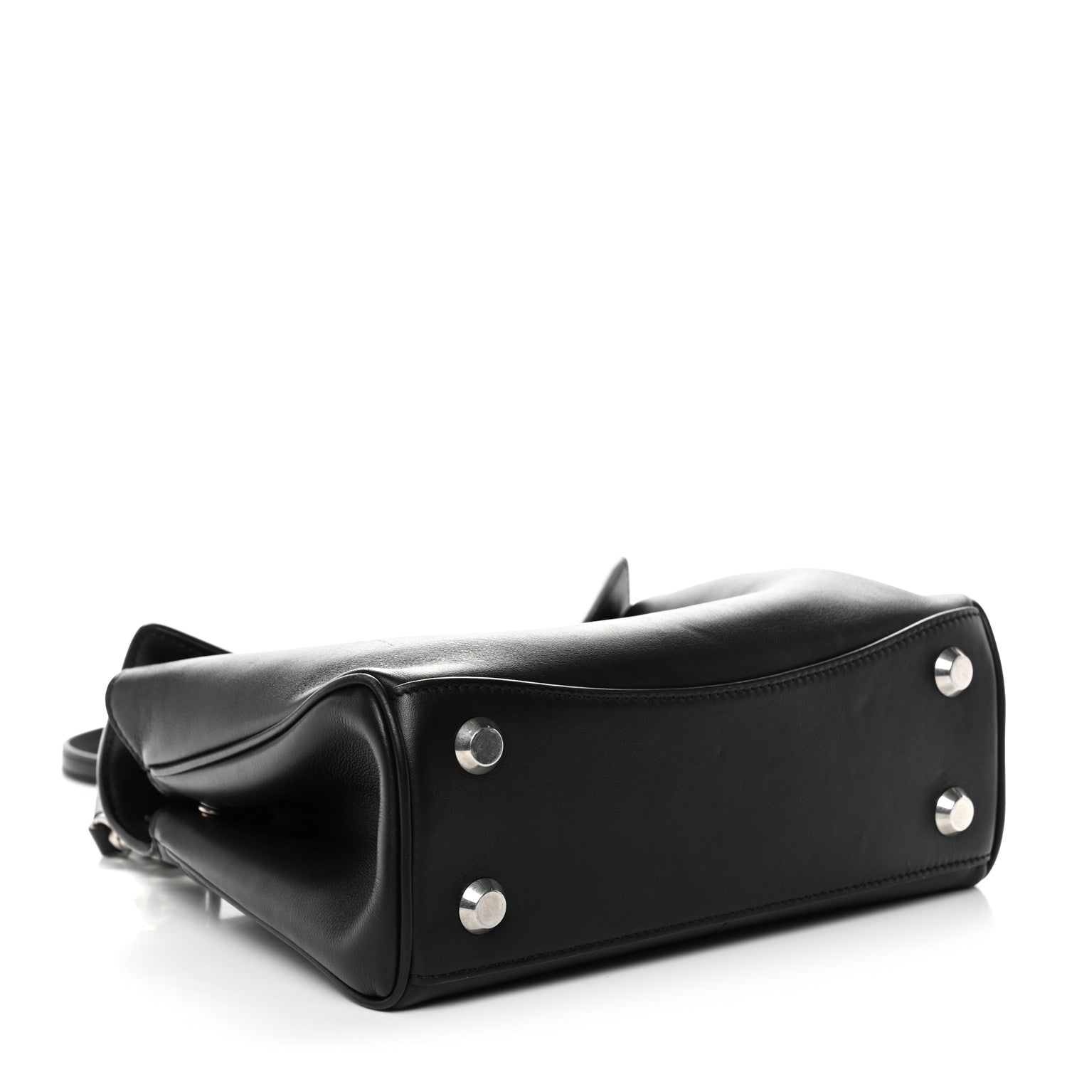 Balenciaga Natural Smooth Calfskin Mini Rodeo Top Handle Handbag Black 4 of 10