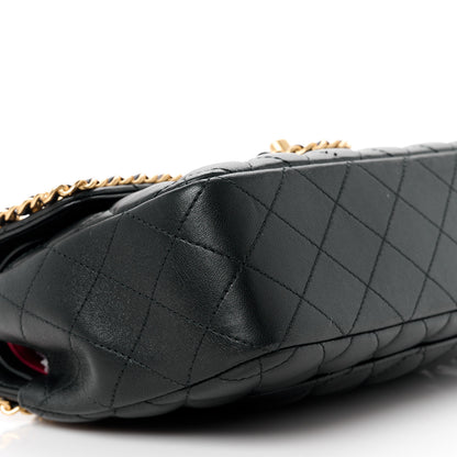 Chanel Lambskin Timeless Classic Chained Double Flap Black 9 of 10