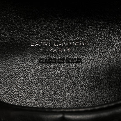 Saint Laurent Lambskin Monogram Loulou Puffer Pouch Clutch Black 7 of 8