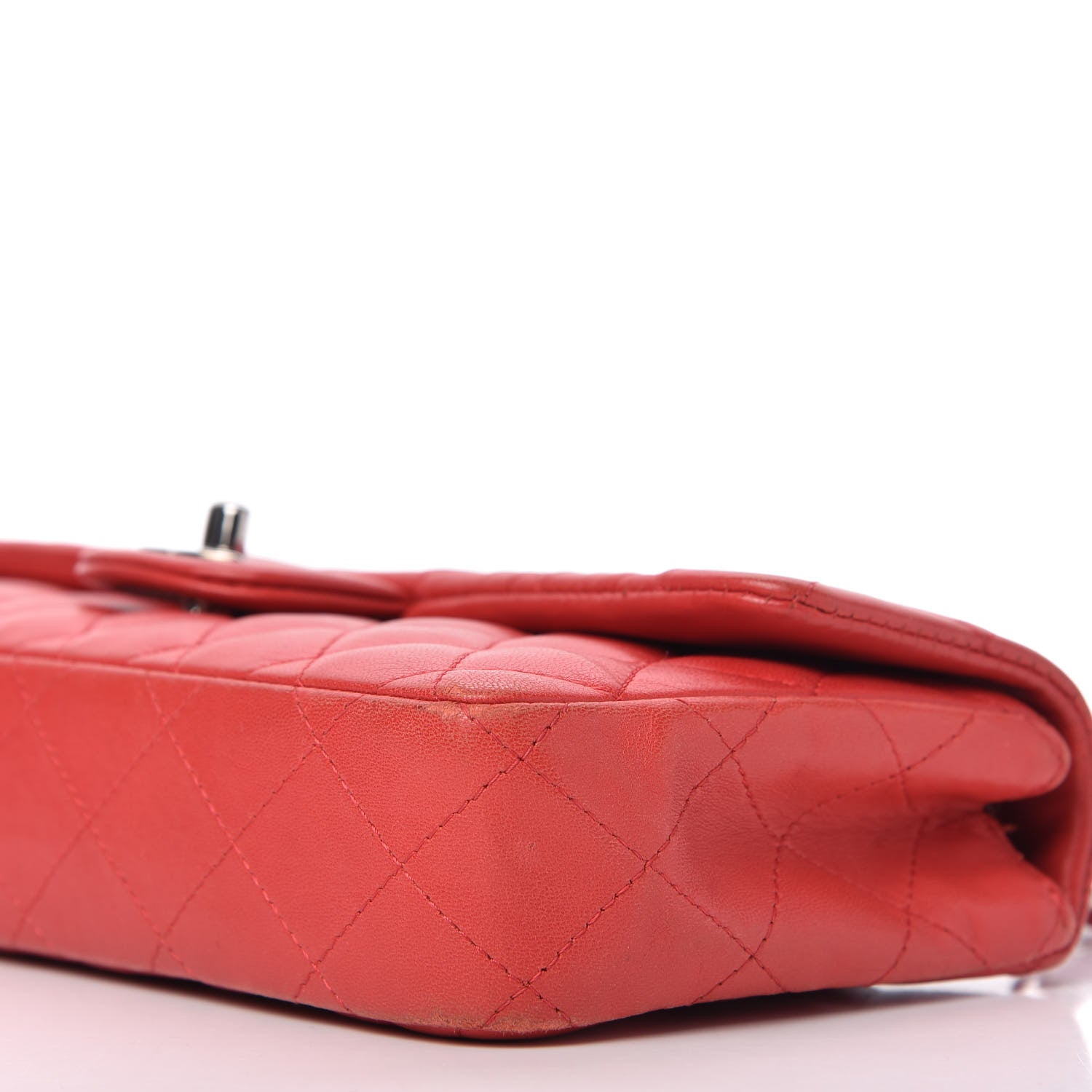 Chanel Lambskin Quilted East West Flap Red 7 of 10