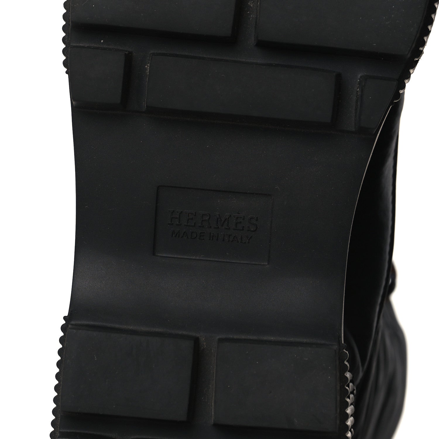Hermes Calfskin Parachute Fresh Ankle Boots 38.5 Black 6 of 8
