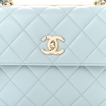 Chanel Lambskin Quilted Small Trendy CC Flap Dual Handle Bag Light Blue 8 of 10