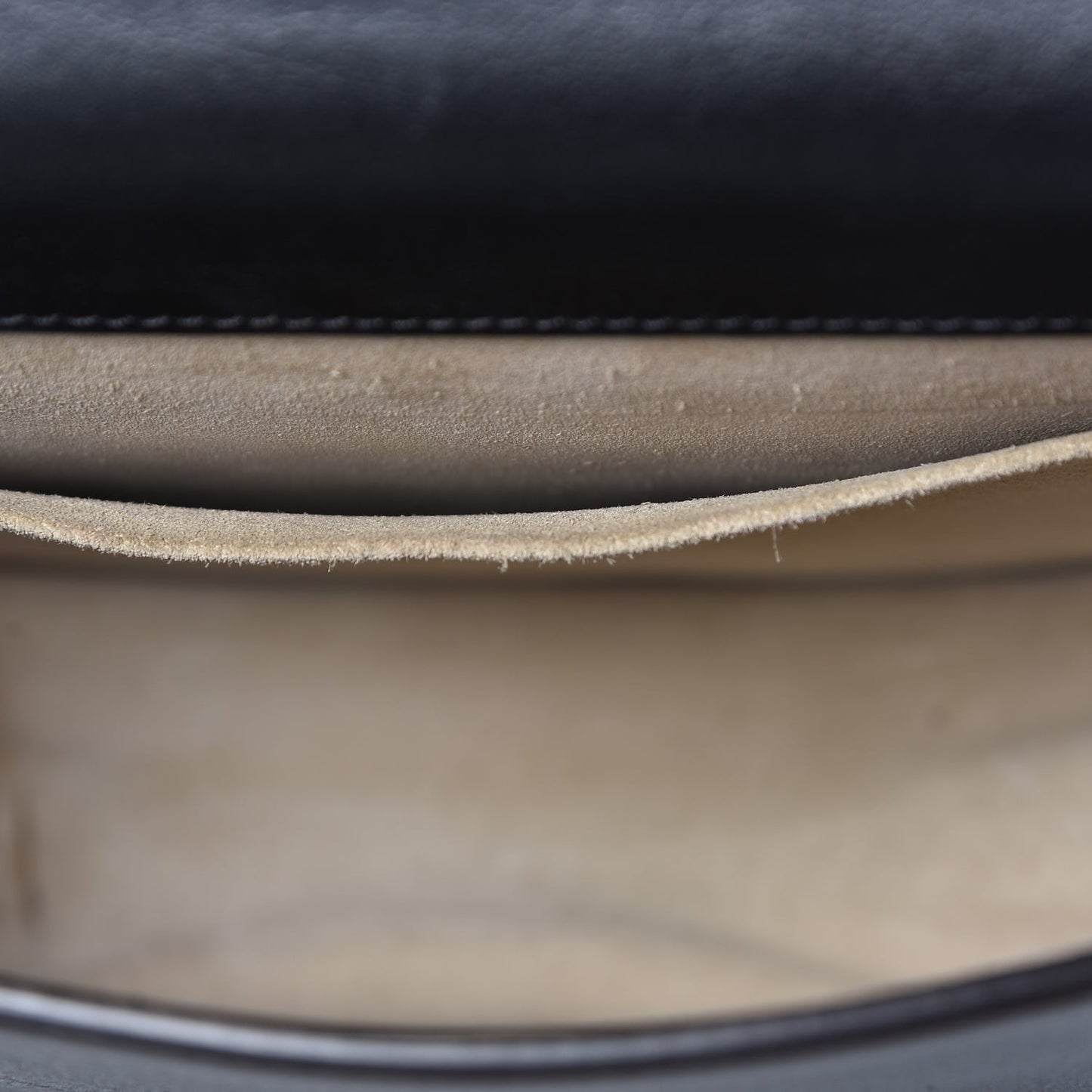 Calfskin Suede Medium Nile Bracelet Bag Black