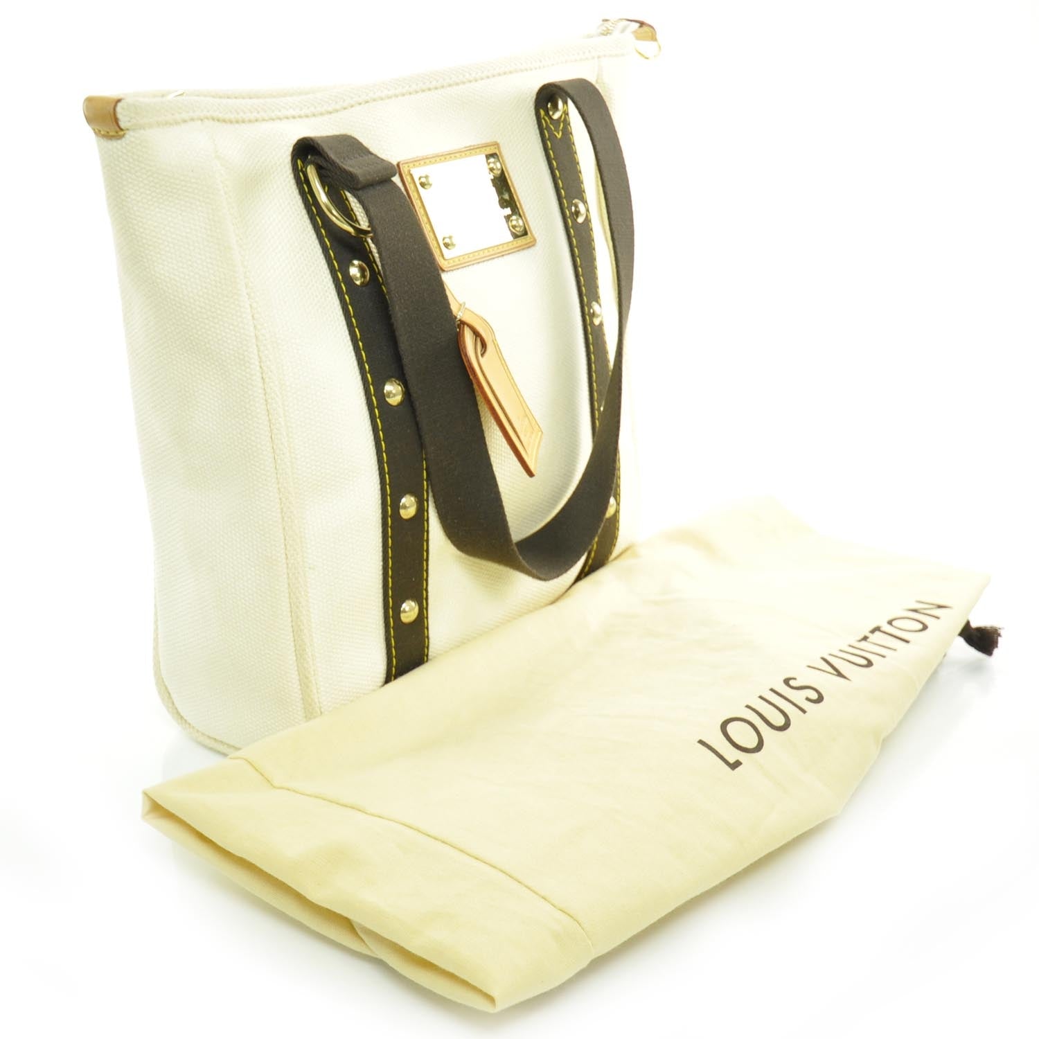 Louis Vuitton Toile Antigua Cabas MM White 3 of 9