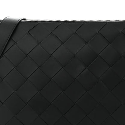 Bottega Veneta Nappa Intrecciato Triple Zip Messenger Bag Black 10 of 15