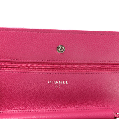 Chanel Caviar Quilted Wallet on Chain WOC Pink 6 of 11