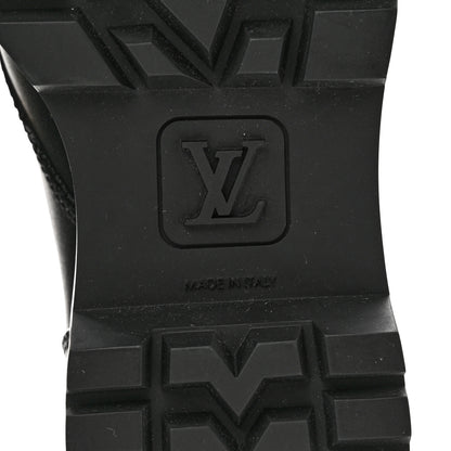 Louis Vuitton Calfskin Monogram Territory Flat Ranger Boots 37 Black 6 of 8