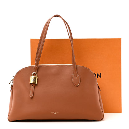 Louis Vuitton Grained Calfskin Low Key Duffle Tote Cognac 10 of 10
