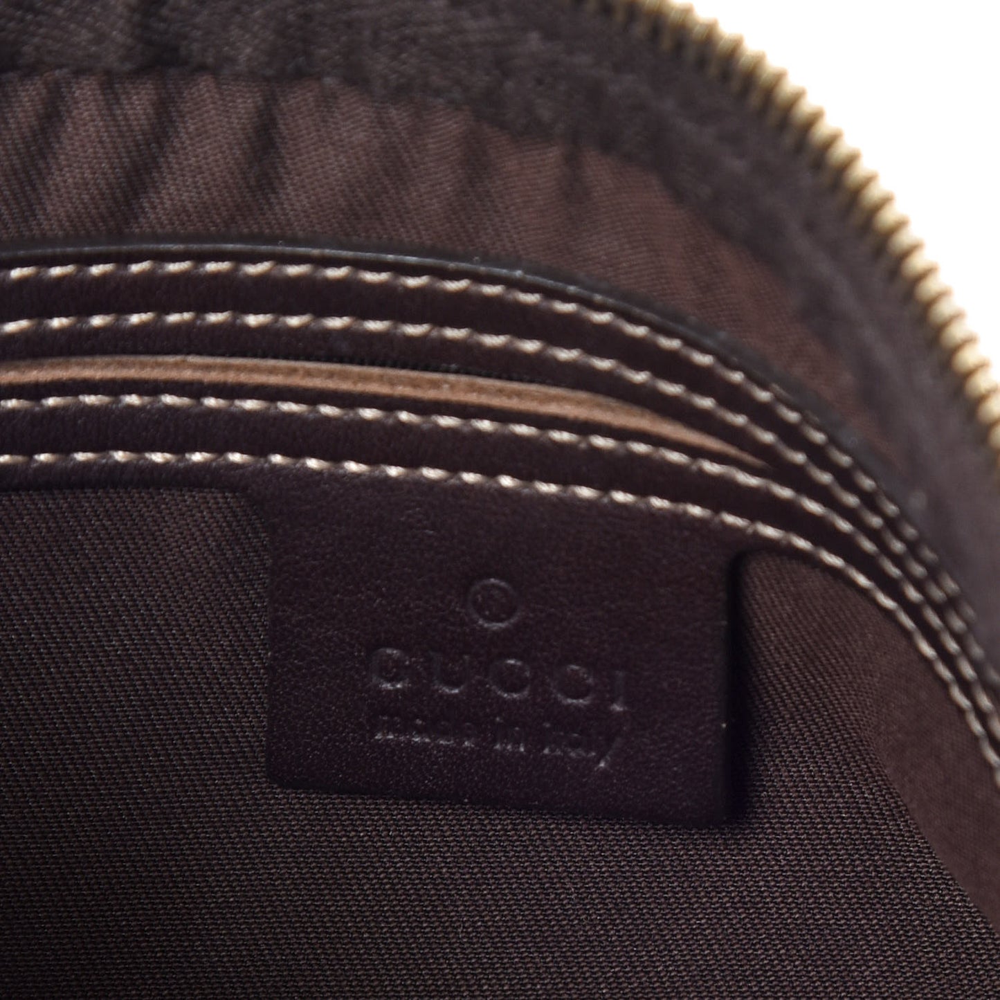 GG Supreme Monogram Belt Bag Dark Brown