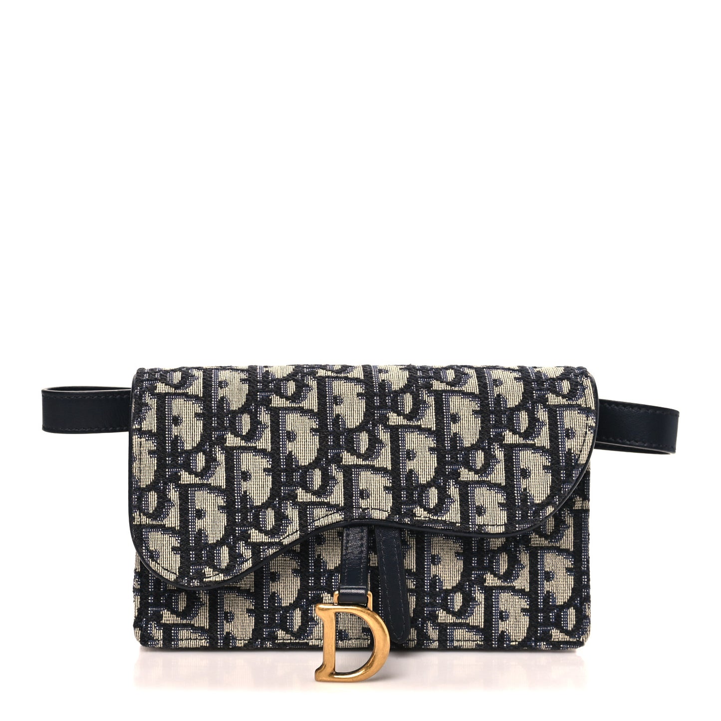 Oblique Saddle Belt Bag Blue