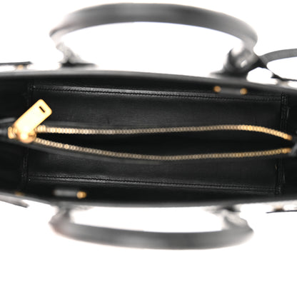 Saint Laurent Calfskin Crocodile Embossed Baby Sac De Jour Black 5 of 14