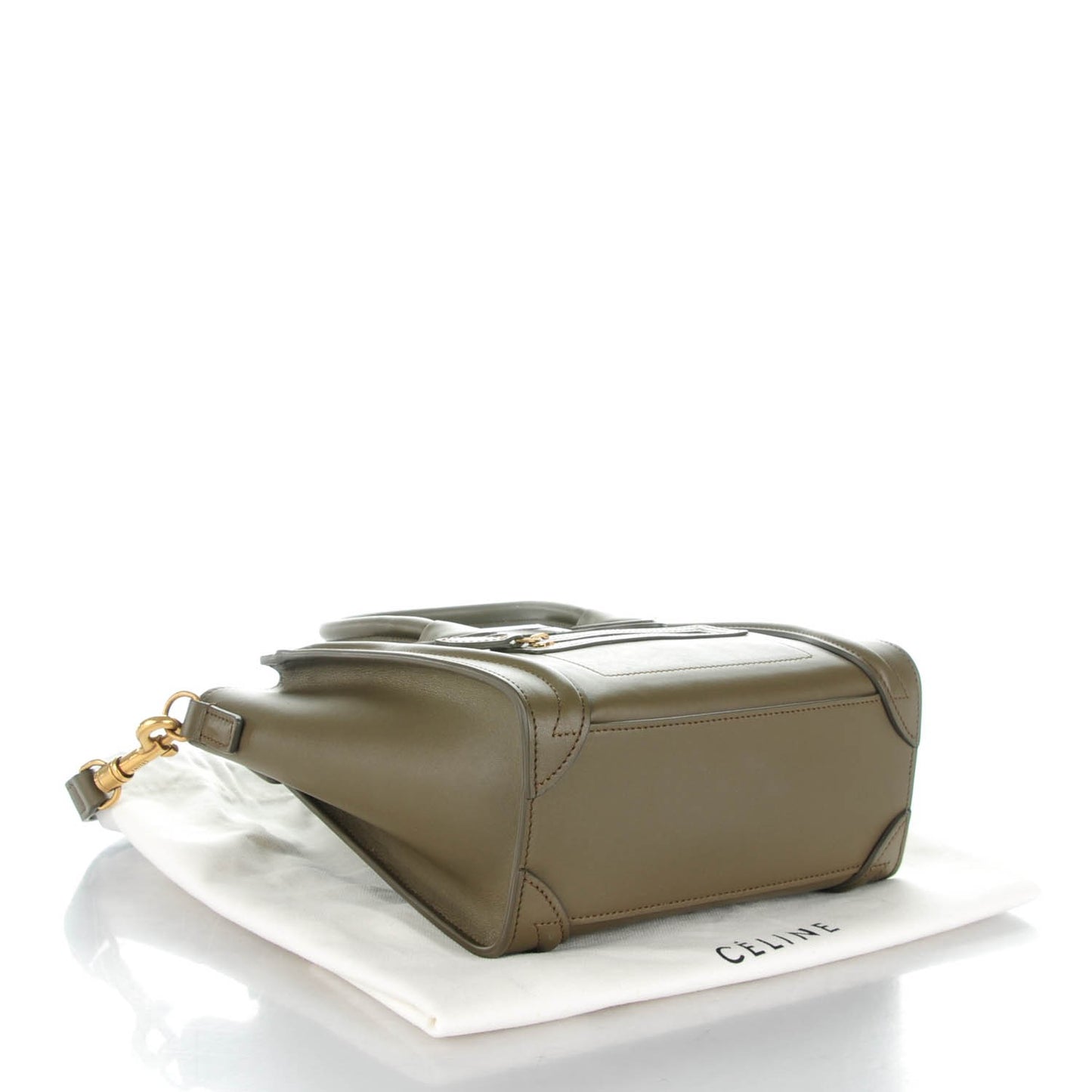 Smooth Calfskin Nano Luggage Khaki