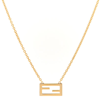 Fendi Bronze Baguette Necklace Gold 4 of 7