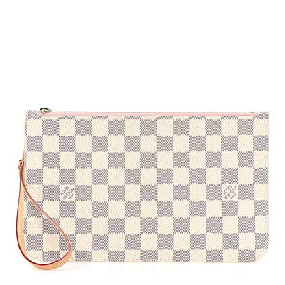 Louis Vuitton Damier Azur Neverfull MM GM Pochette Rose Ballerine 1 of 6