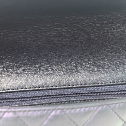 Chanel Iridescent Calfskin Quilted Mini Rectangular Flap Purple 12 of 12