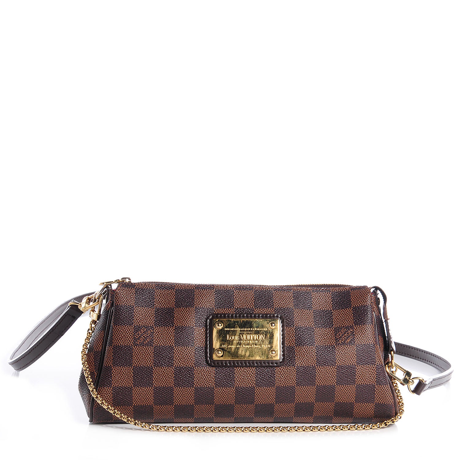 Louis Vuitton Damier Ebene Eva Clutch 1 of 7