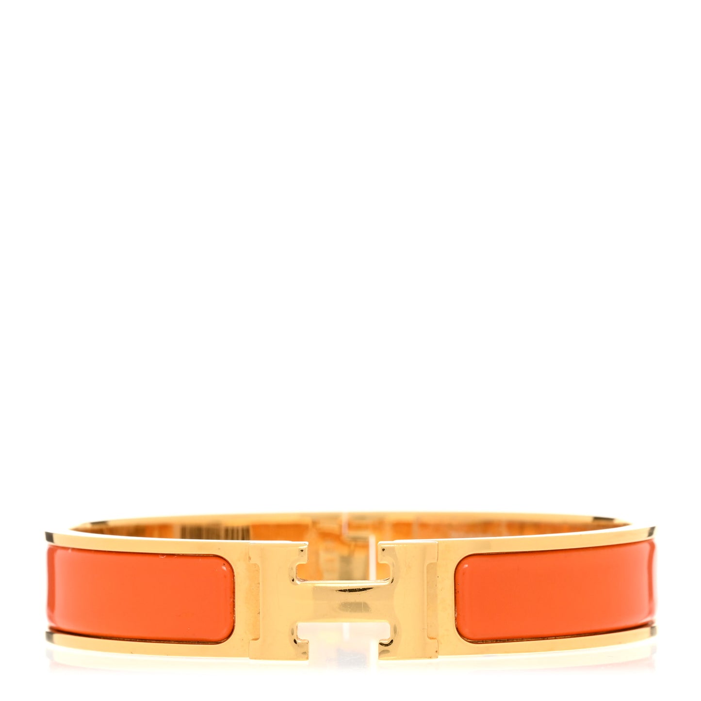 Enamel Narrow Clic Clac H Bracelet GM Orange