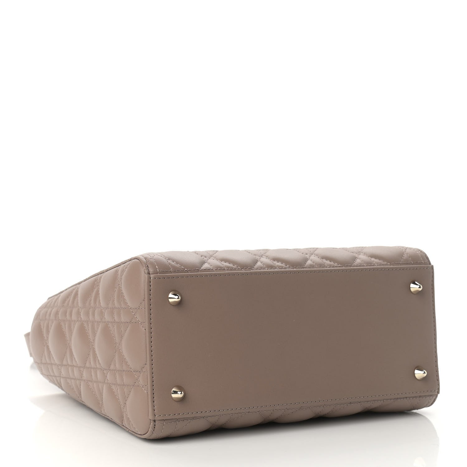 Christian Dior Lambskin Cannage Medium Lady Dior Warm Taupe 3 of 9