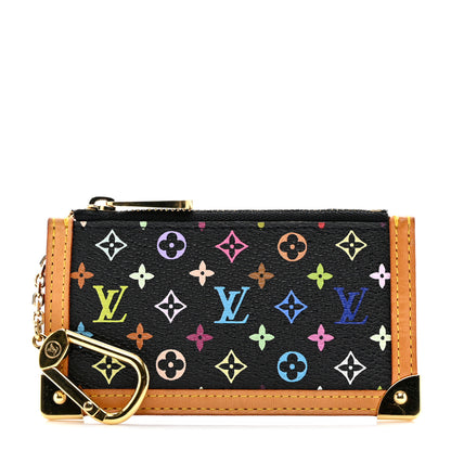 Louis Vuitton Monogram Multicolor Key Pouch Black 1 of 5