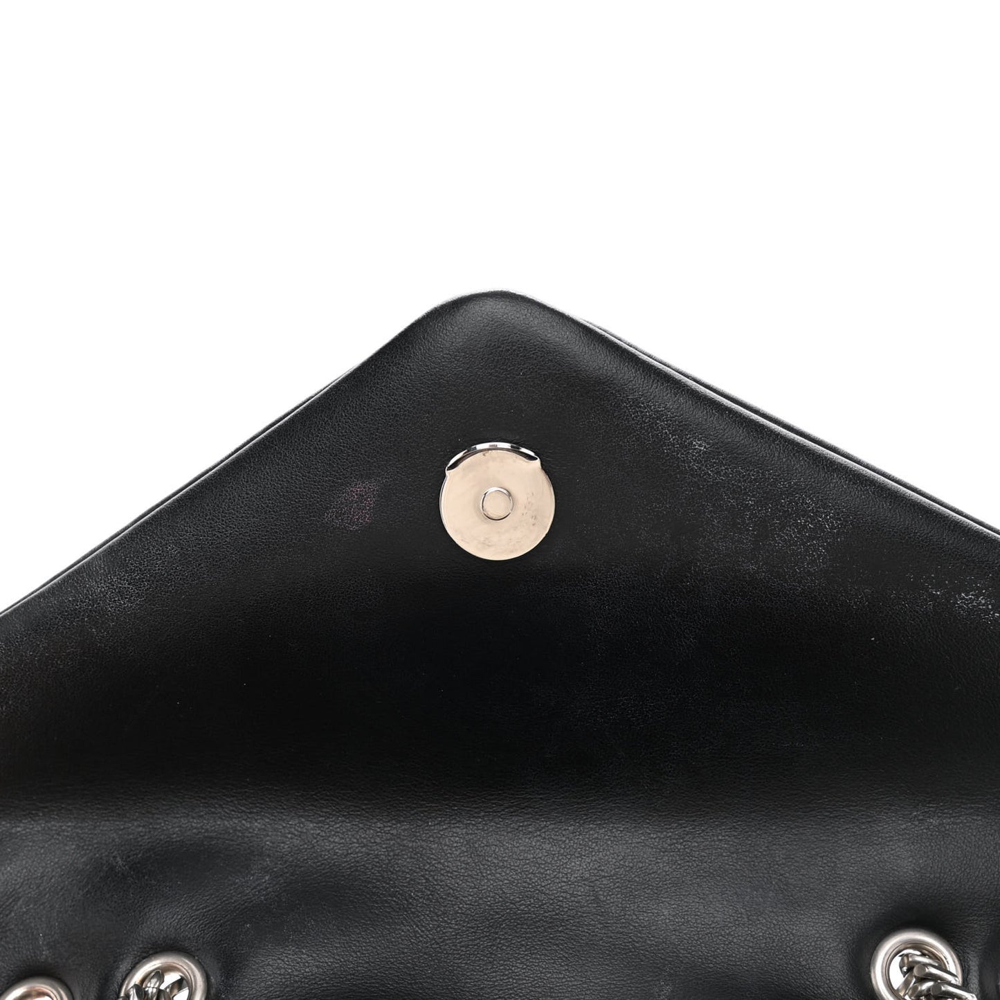 Calfskin Y Quilted Monogram Small Loulou Chain Satchel Black
