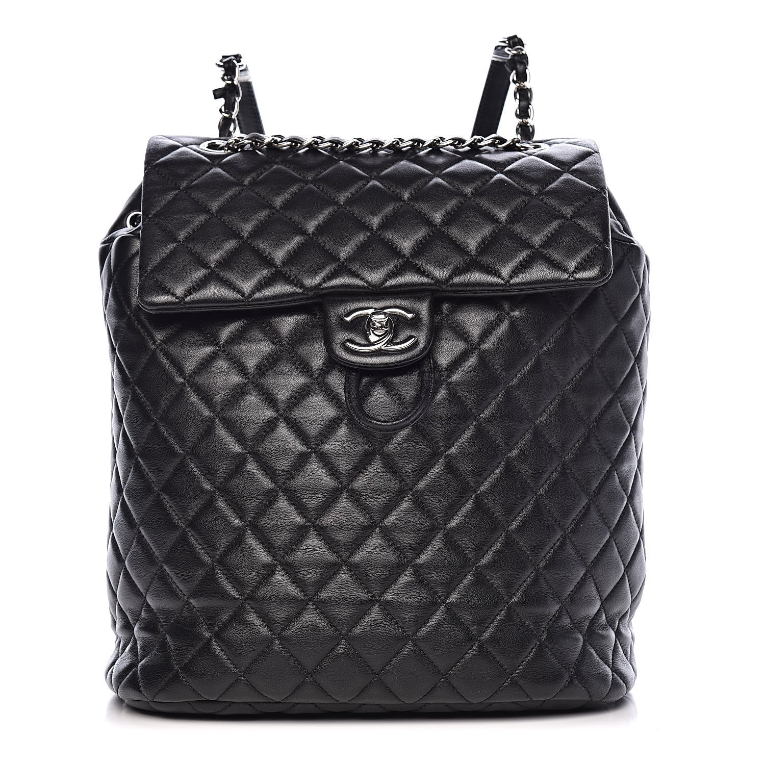 Chanel Calfskin Quilted Large Urban Spirit Backpack Black 1 of 11